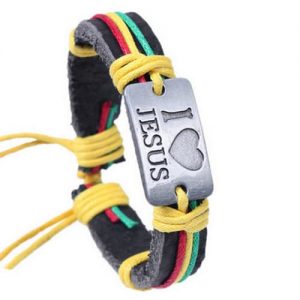 Unisex Christain Briaded Wrist Band-multicolor discountshub