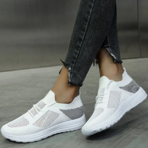 Women Breathable Mesh Lace Up Lightweight Sport Running Shoes discountshub