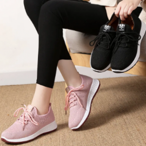 Women Casual Running Mesh Plush Lining Lace Up Sneakers discountshub