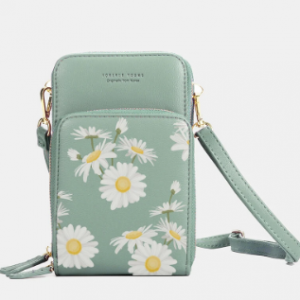 Women Daisy Clutch Bag Card Bag Phone Bag Crossbody Bag discountshub