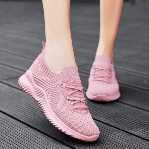 Women Mesh Running Slip On Sock Casual Sport Shoes discountshub