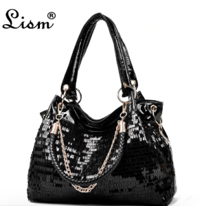 bags for women 2018 Fashion women bag Leather Sequins Women Handbags Shiny Ladies Handbag Chain Shoulder Bags Brand Designer discountshub