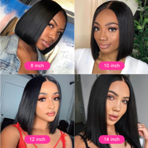 13x4 Straight Bob Wig Lace Front Human Hair Wig Pre Plucked with Baby Hair Brazilian Remy Hair Frontal Short Bob Wig Black Women discountshub