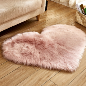 16 Color 40*50cm/70*90cm Love Heart Rugs Artificial fur Sheepskin Hairy Carpet Bedroom Living Room Decor Soft Shaggy Area Rug discountshub