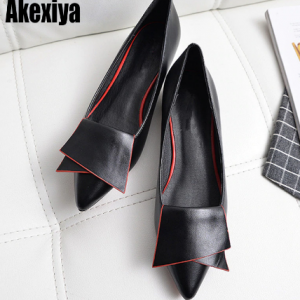 2020 Leather Flat Shoes pointed toe With low Woman Loafers Cowhide Spring Casual Shoes Women Flats Women Shoes M812 discountshub