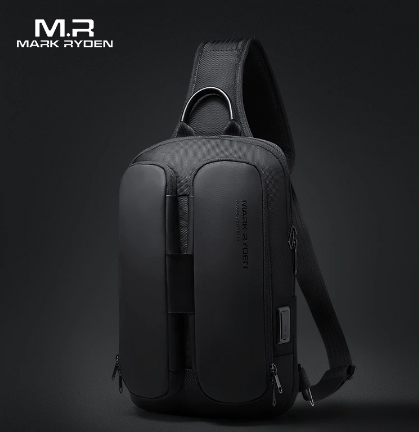 2020 Mark Ryden Shoulder Bag Men USB Charging Men Crossbody Bag Water Repellent Multifunction Sling Bag Fit for 9.7inch Ipad discountshub