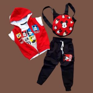 4 In 1 Mickey Mouse Set For Boys With Bag - Red discountshub