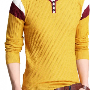 BROWON Brand-sweater Autumn Men's Button V-collar Slim Sweaters Men Elastic Knitted Sweaters Knitted Pullover Men Knitted discountshub