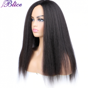 Blice Synthetic Yaki Straight Wig 18-22 Inch Long Hair Side Part Wigs No Bangs For African American Women discountshub