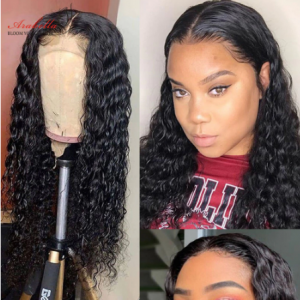 Brazilian Water Wave Lace Wig With Baby Hair Arabella 180 Density PrePlucked For Women Remy Human Hair Wigs 4X4 Lace Closure Wig discountshub
