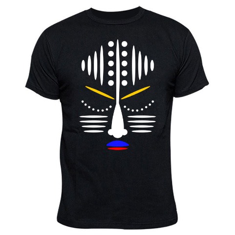 Chrysolite Designs Proudly African Round Neck Tshirt - Black discountshub