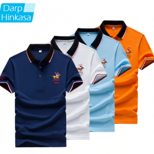 DARPHINKASA2020 Summer New Men Polo Shirt Embroidery Polo Shirt Men Casual Polo Shirt Solid Color Men Short Sleeve discountshub