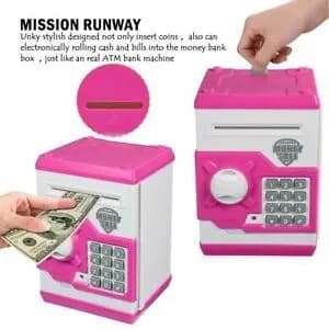 Electronic Atm Piggy Bank For Kids - Pink discountshub