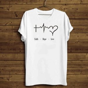Faith Love Hope Round Neck T-Shirts discountshub