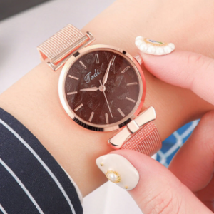 Fashion Elegant Women Watches Rose Gold Alloy Adjustable Band Case No Number Dial Quartz Watch discountshub