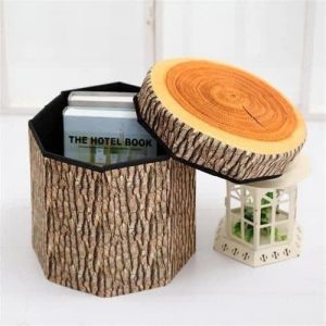 Fruit Folding Storage Box Footstool With Lid - Wood Design discountshub