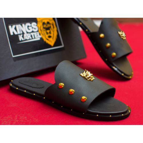 Kingskartel Panther Gold Slides discountshub