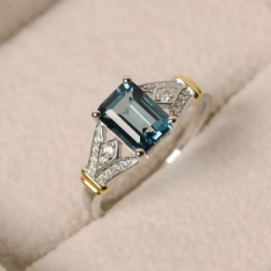 Luxury Topaz Stone Silver Rings Gemstone Zircon Ring Romantic Gift Engagement Jewelry for Women discountshub