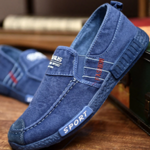 Men Washed Canvas Comfy Soft Sole Slip On Casual Shoes discountshub