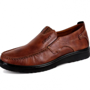 Menico Men Retro Color Leather Large Size Soft Sole Casual Driving Shoes discountshub
