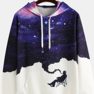 Mens Funny Graphic Long Sleeve Pocket Casual Hoodies discountshub