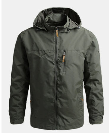 Mens Solid Windproof Outdoor Sport Zipper Up Turtleneck Hooded Jackets discountshub