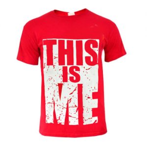 Men's This is ME Print T-Shirt - Red discountshub