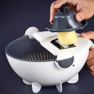 Multi Manual Slicer Rotate Vegetable Cutter With Drain vegetable washer Basket salad spinner Multi Kitchen Manual Veggie Slicer discountshub