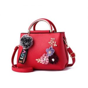 My Love Leather Handbag - Red discountshub