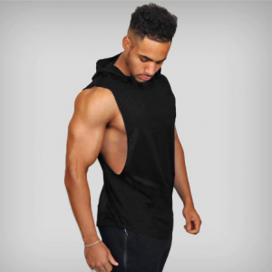 New fashion cotton sleeveless shirts gym hooded tank top men Fitness Vest Solid Bodybuilding singlets workout tanktop men discountshub