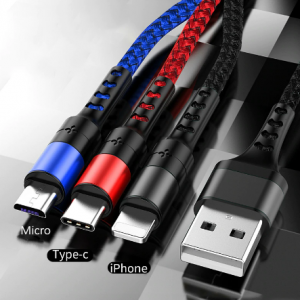 Nohon 5A 3 in 1 USB Cable for iPhone Charger Fast Charging Micro USB Type C Cable for Samsung S10 Xiaomi 8 Pin Lightning Cord discountshub