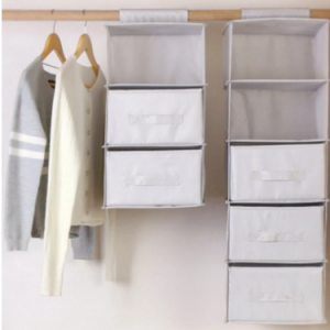 Oxford Cloth Storage Hanging Bag Fabric Underwear Storage Hanging Bag With Drawer Folding Wardrobe Storage Bag discountshub