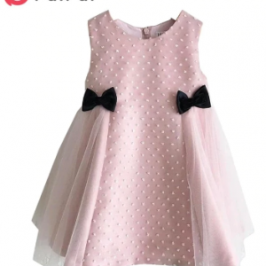 PatPat 2020 New Spring and Summer Baby Girls 0 to 2 Years Old Sleeveless Bow Mesh Sleeveless Dresses Baby Girl Kids Clothes discountshub