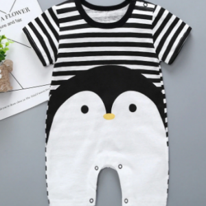 Penguin Unisex Short Sleeve Romper Jumpsuit For 0-24M discountshub