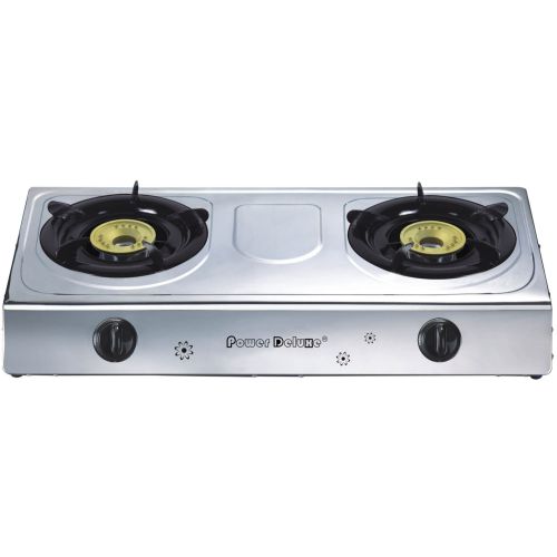 Power Deluxe Two Burner Table Gas Stove-PGS-201 discountshub