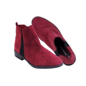 Primark Ladies Mid Boot - Burgundy discountshub