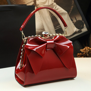 Small Bag Female Diamond Fashion Wild Leather Women Evening Bag Middle-aged Bow-knot Bag Mother Handbags Party Shoulder Bags discountshub