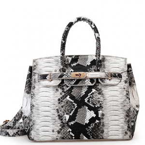 Snake Pattern Faux Leather Handbag Shoulder Bag For Women discountshub