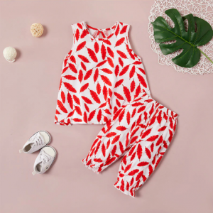 Summer kids Girls Clothes 2pcs Kids Sets For Girls Outfits Tops+Pants Clothes Set kids Clothing set discountshub