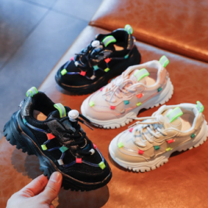 Unisex Kids Mesh Panel Breathable Comfy Non Slip Casual Lightweight Running Shoes discountshub