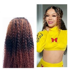 Water Curl Ombre Highlight Wig With Closure - 24" discountshub
