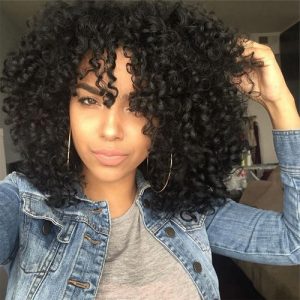 Wig Black Lady Fashion Realistic Chemical Fiber Short Curly Hair Wig-black discountshub