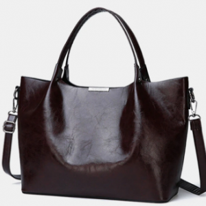 Women Large Capacity Solid Business Handbag Tote Crossbody Bag discountshub