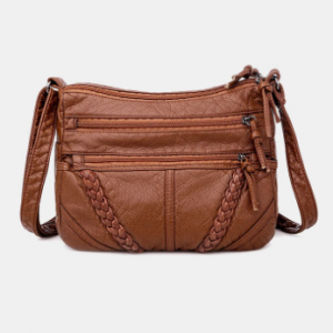 Women Multi-pocket Middle-aged Vintage Crossbody Bag discountshub