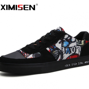 XIMISEN sell well Men Casual Canvas Shoes Fashion Print Sneakers Summer Trainers Leisure Shoes Men's Flats Slip Shoes discountshub
