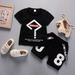 2PCS/Set Summer Boys Clothes T-Shirt+Short Pant Casual Style discountshub
