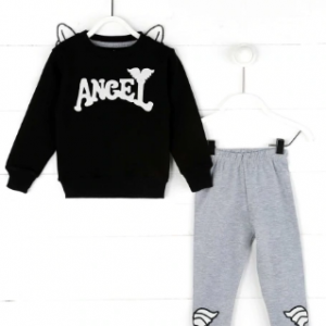 2020 Girl Clothes autumn Toddler Kids Sets Angel Long Sleeve Costume Children's Clothing Set Sweatshirt + tights Pants Suits Pants model discountshub