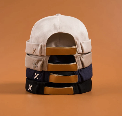 2020 New Fashion Causal Beanies Skullies Caps Hat Adjustable Brimless Hats For Men Women Denim Blue discountshub