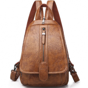 2020 Vintage Women Backpack for Ladies Travel Back Bag Chest Shoulder Bag Good Quality Oil Wax PU Leather Female Backbag Mochila discountshub