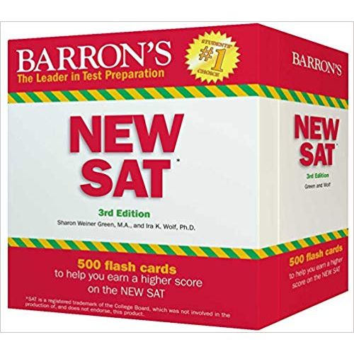Barron s New SAT 3rd Edition 500 - FLASH CARDS discountshub